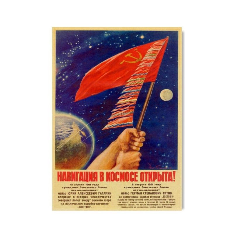 affiche propagande guerre froide espace